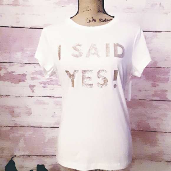 Victoria's Secret Tops - 🚨Sold🚨NWT. VS "I SAID YES" Bridal Tee